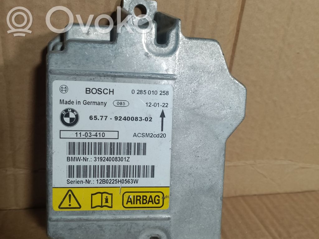 Airbag control unit/module   9240083,65779240083,285010258,31924008301