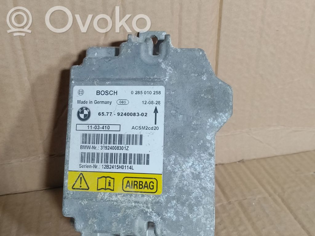 Airbag control unit/module   924008302,6577924008302,1103410,0285010258