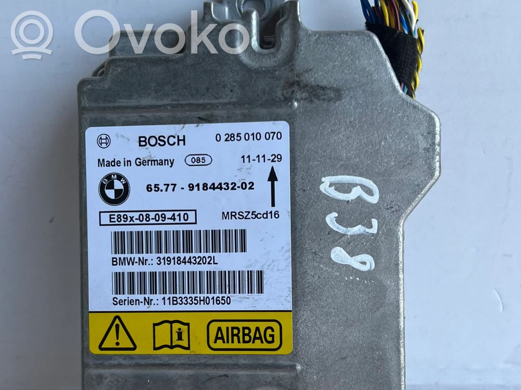 Centralina/modulo airbag   0285010070,9184432,6577918443202,31918443202L