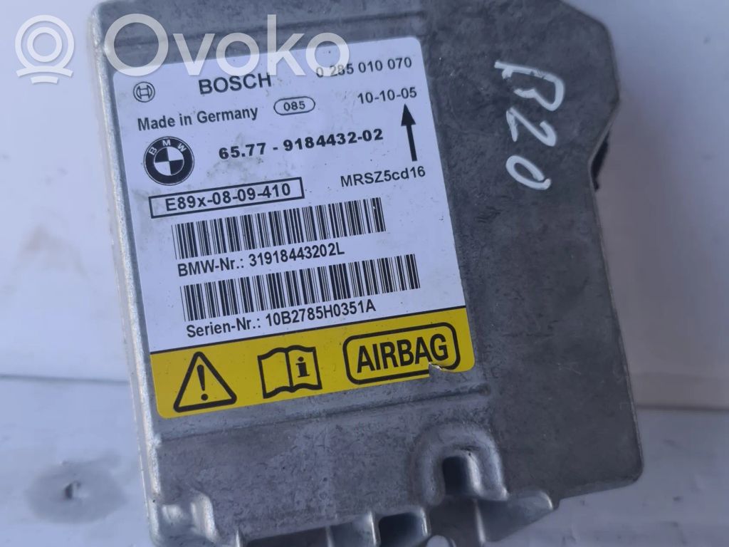 Module de contrôle airbag   0285010070,918443202,31918443202