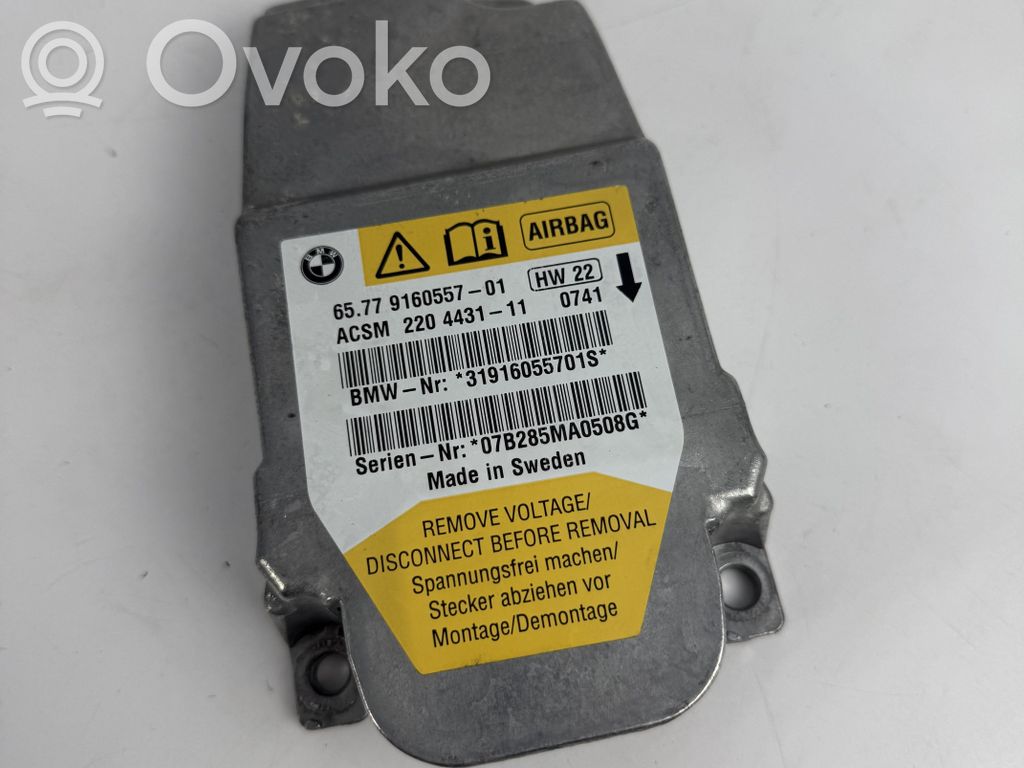 Module de contrôle airbag   9160557,31916055701S