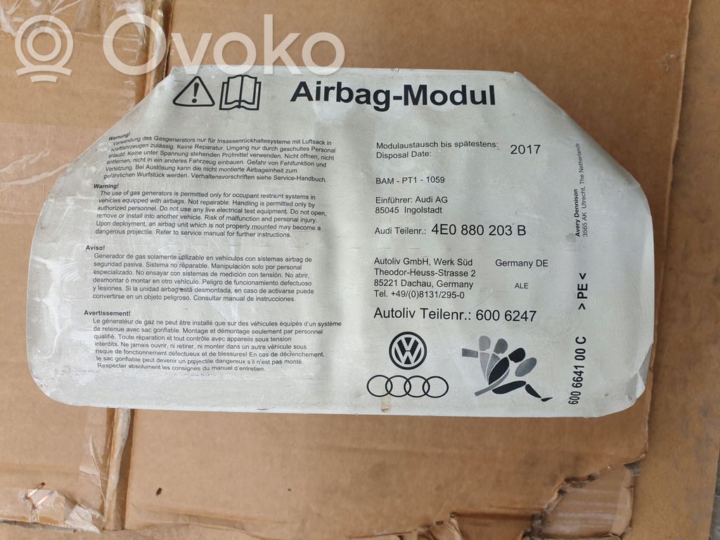 Airbag del pasajero   4E0880203B