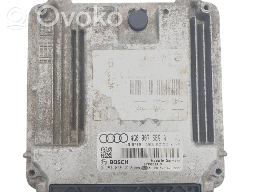 Engine control unit/module   4G0907589A,4G0907589A