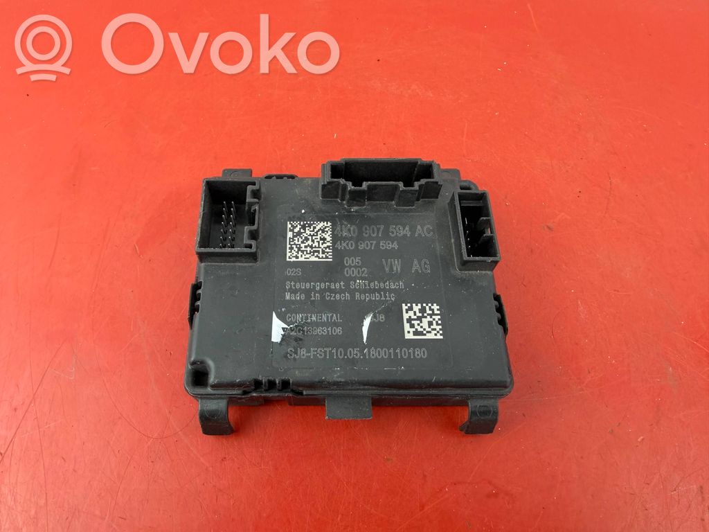 Audi A6 S6 C8 4K Sunroof control unit/module 