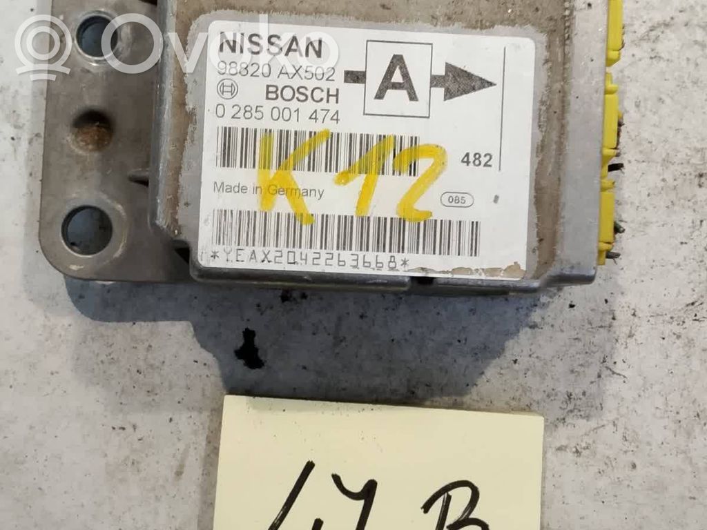 Nissan Micra Airbag control unit/module 