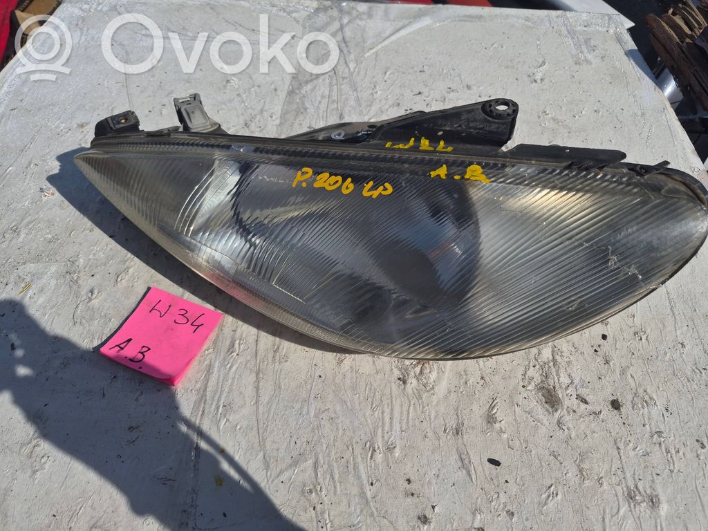 Peugeot 206 Lampa przednia 