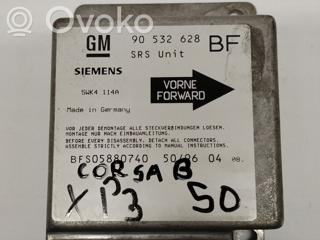 Opel Corsa B Airbag control unit/module 