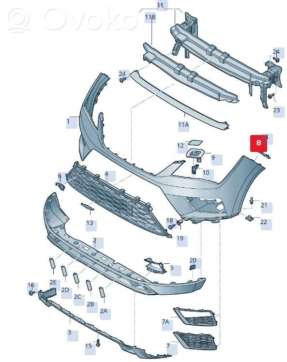 Cupra Ateca Front bumper mounting bracket 