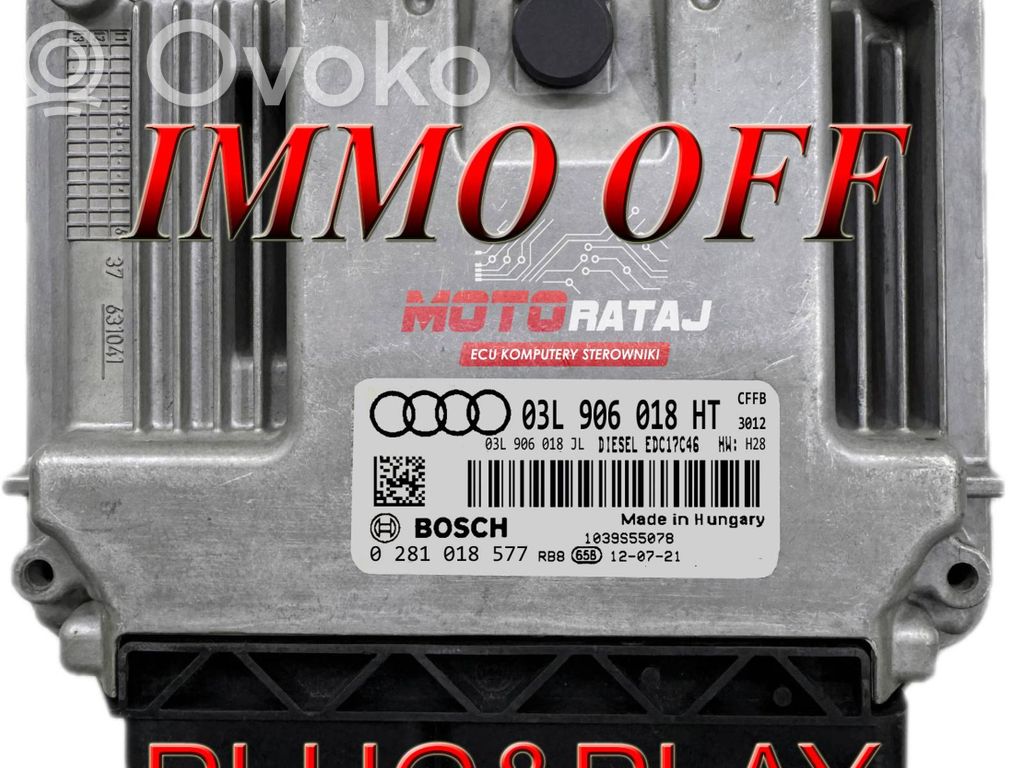 Engine control unit/module   03L906018HT,03L906018JL,0281018577