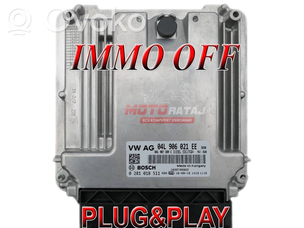 Engine control unit/module ECU   04L906021EE,0281018511