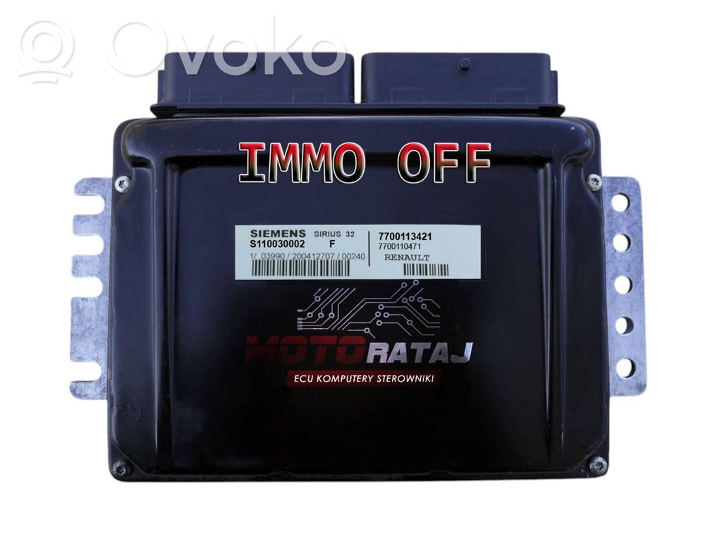 Engine control unit/module   S110030002F,7700113421,7700110471