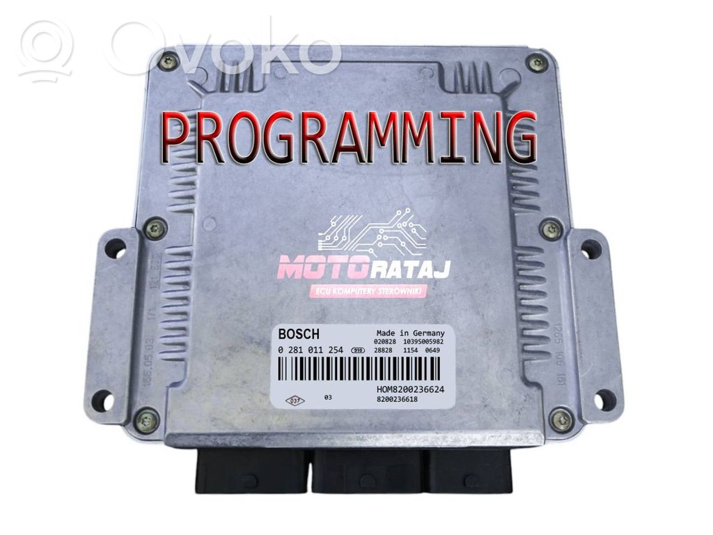 Engine control unit/module   0281011254,8200236618,8200236624