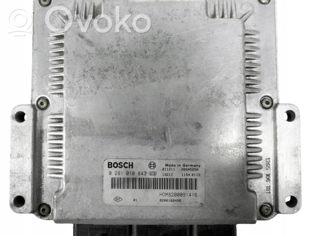 Engine control unit/module   0281010843,HOM8200091416