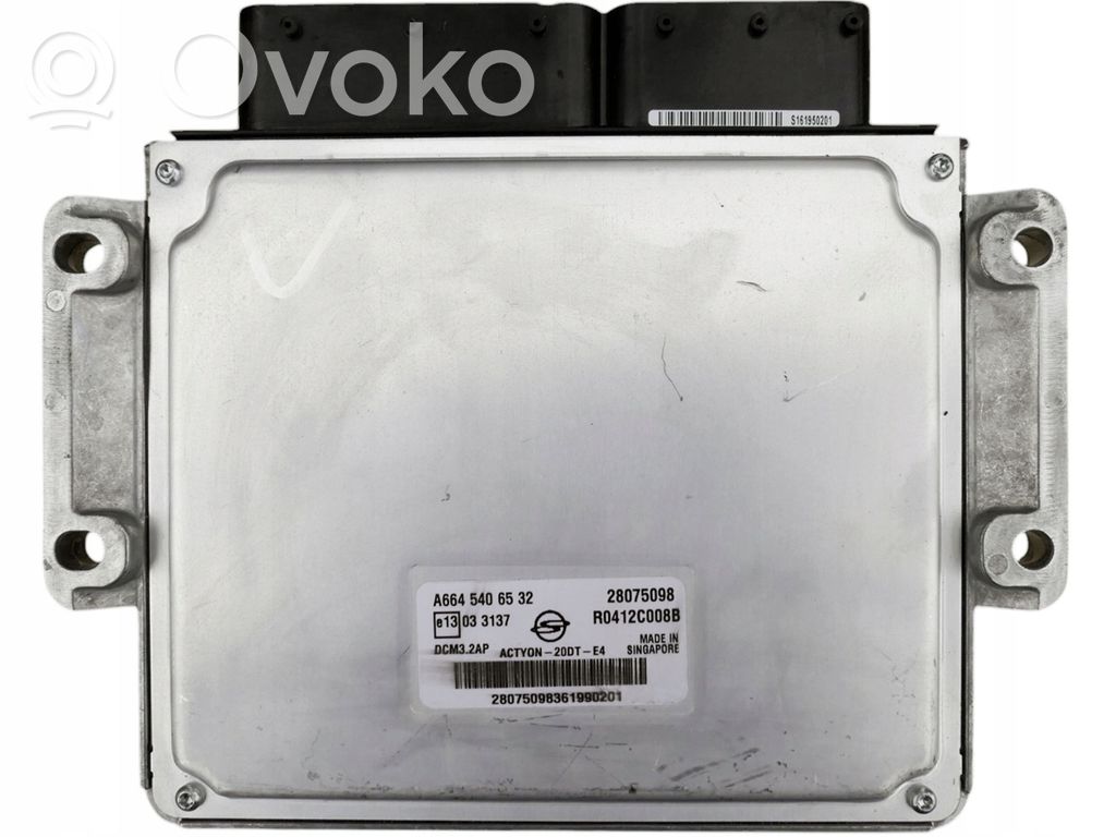 SsangYong Actyon sports II Engine control unit/module 