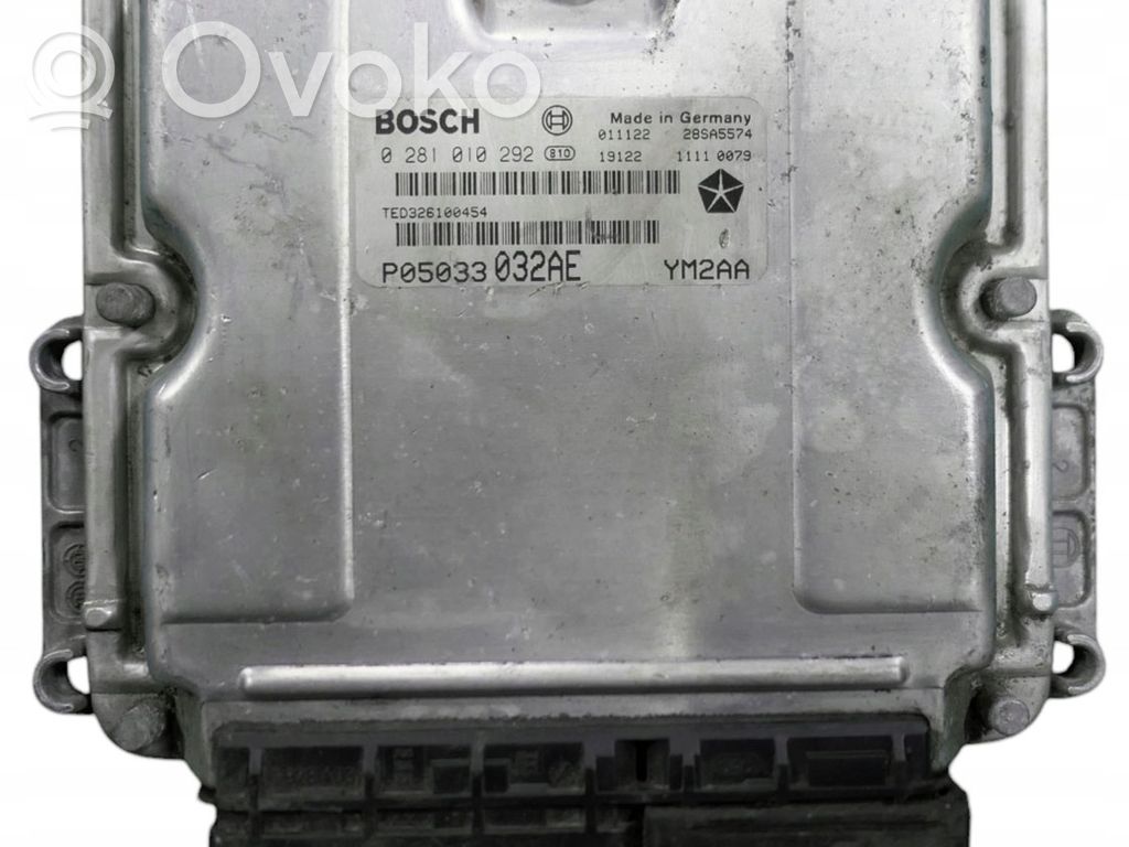 Engine control unit/module   P05033032AE,0281010292