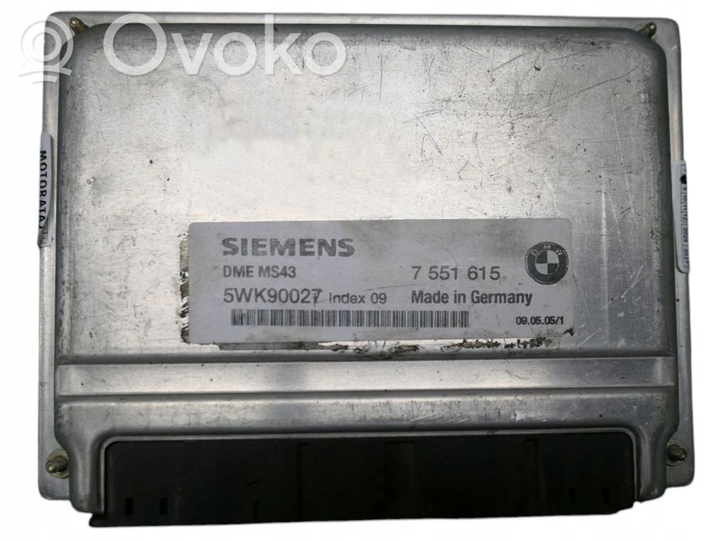 BMW 3 E90 E91 Engine control unit/module 