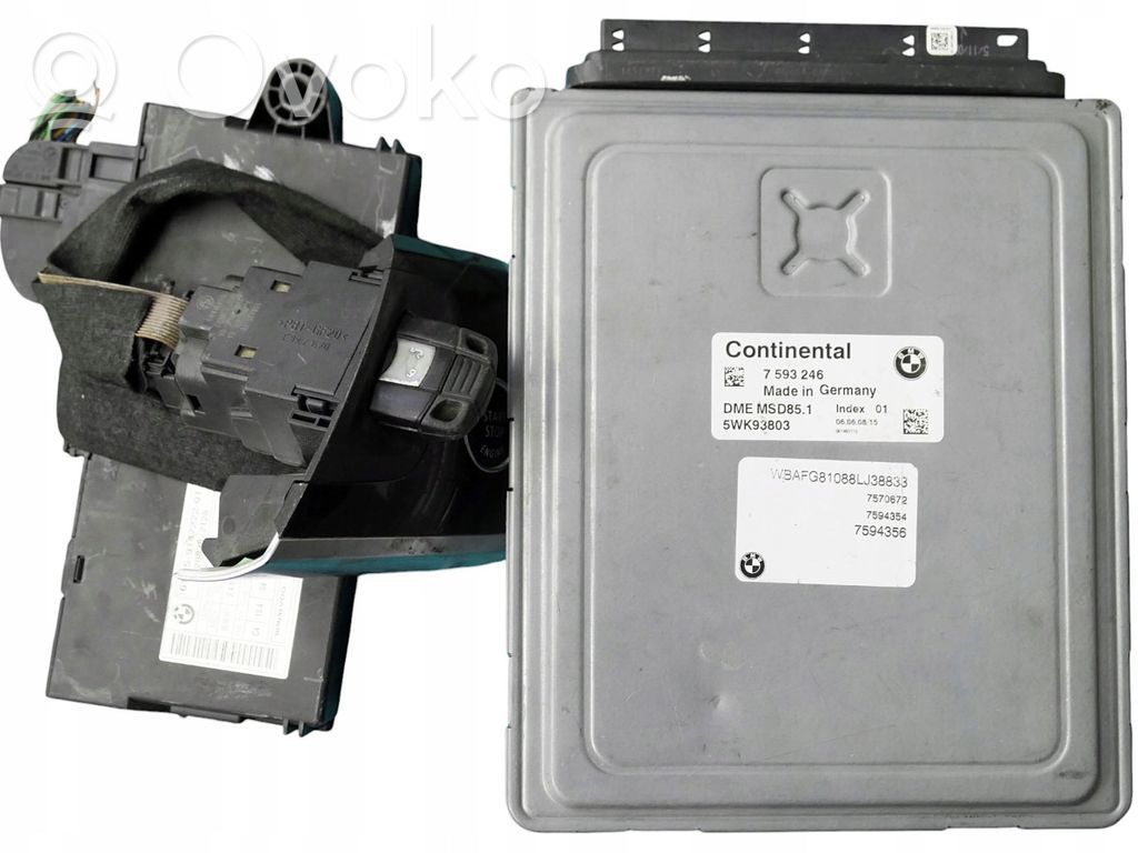 Aizdedzes ECU komplekts   7593246,5WK93803,MSD85