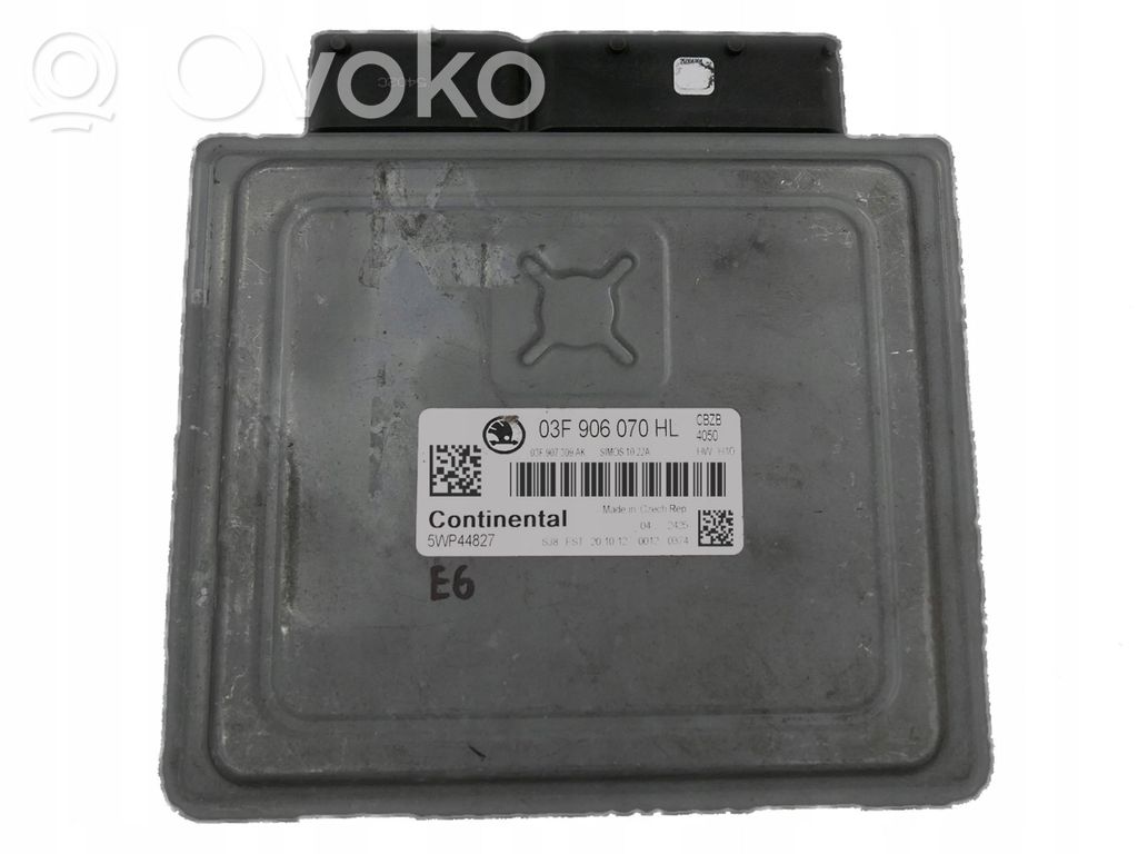Engine control unit/module   03F906070HL,5WP44827