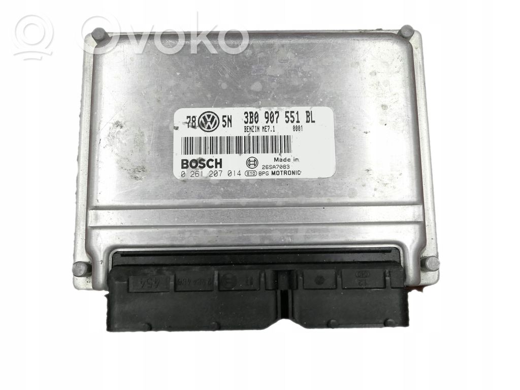 Engine control unit/module   3B0907551BL,0261207014
