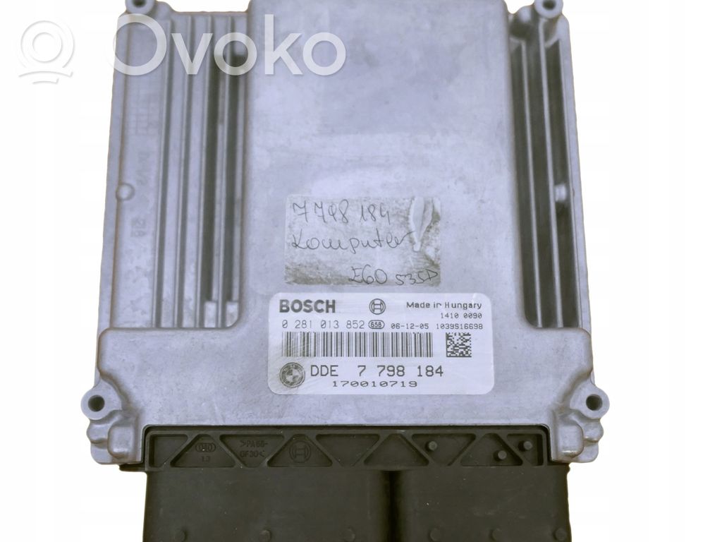 BMW 5 E60 E61 Engine control unit/module 