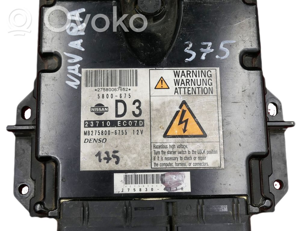Nissan Navara D40 Engine control unit/module 