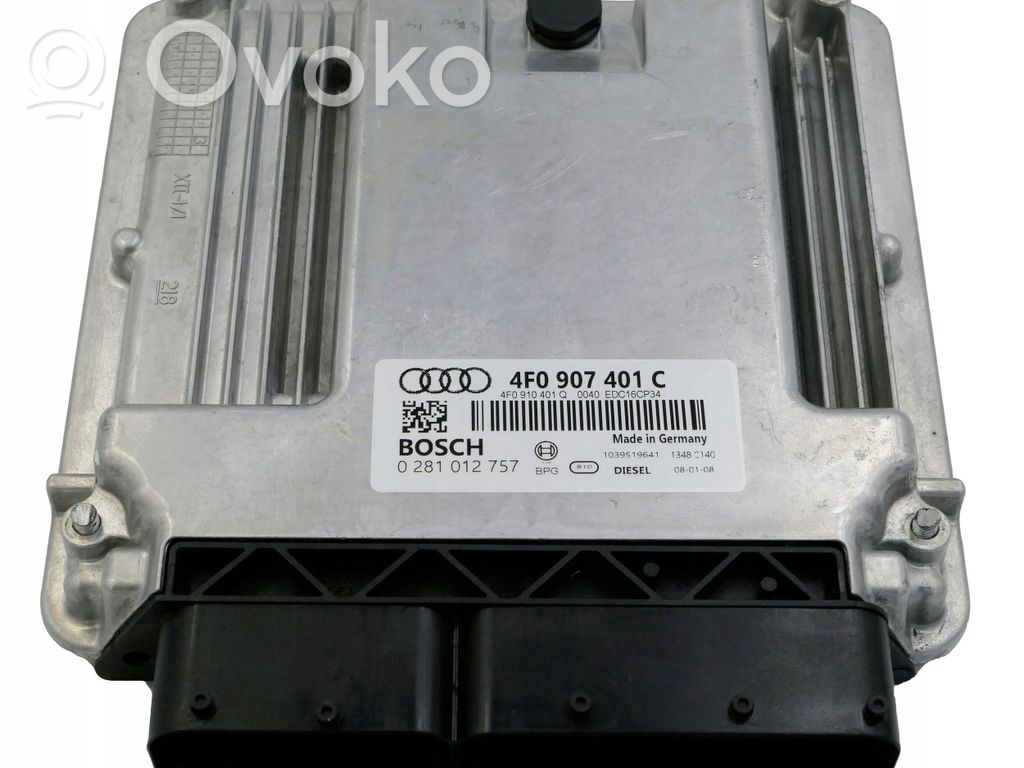 Engine control unit/module   4F0907401C,0281012757