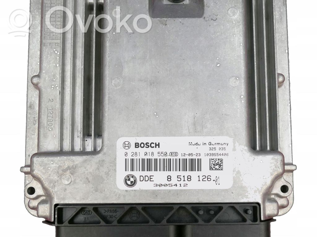 BMW 5 F10 F11 Unitate/modul de control motor 