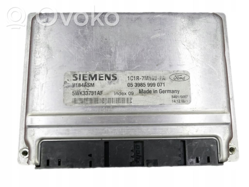 Engine control unit/module   1C1R7M169FA,053985999071,5WK33751AF,7M169