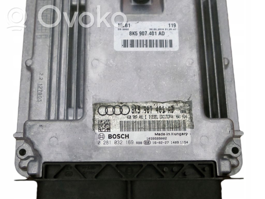 Engine control unit/module   8K5907401AD,0281032169