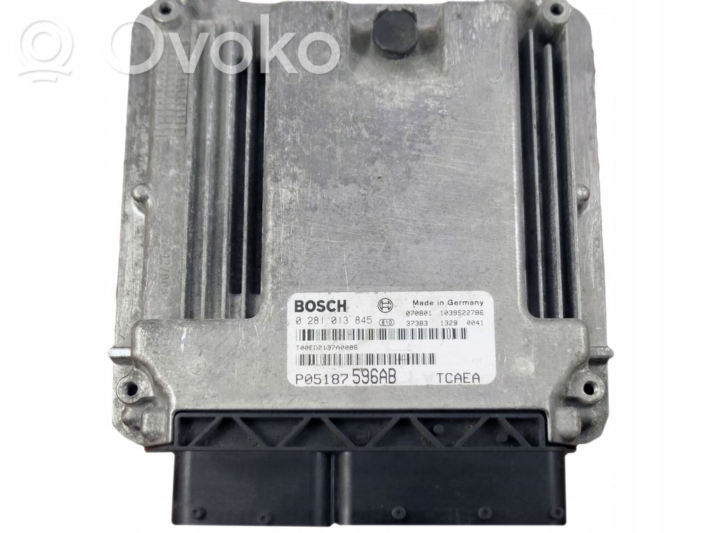 Engine control unit/module   P05187596AB,0281013845,596AB