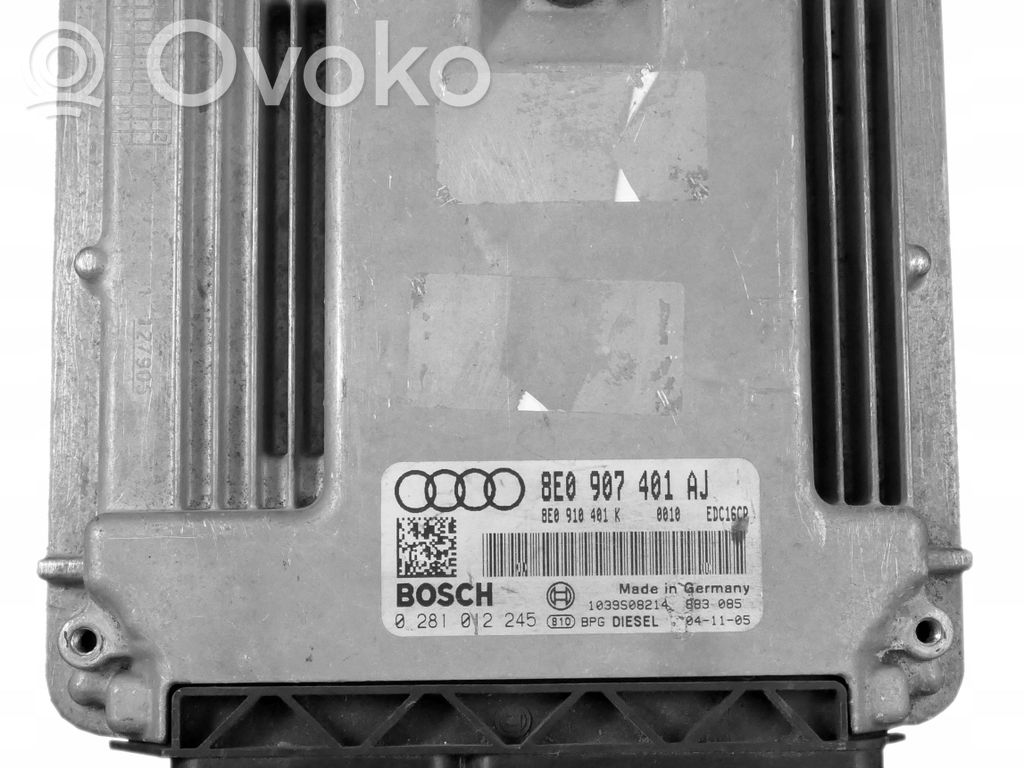 Engine control unit/module   8E0907401AJ,0281012245