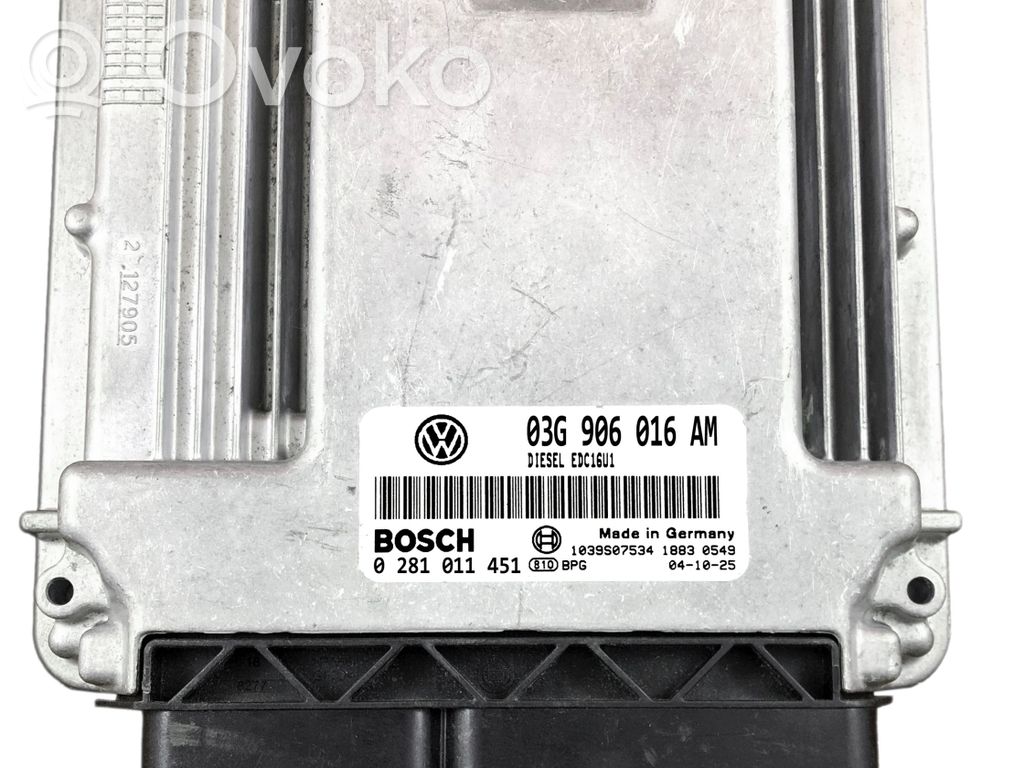 Volkswagen Golf V Engine control unit/module 