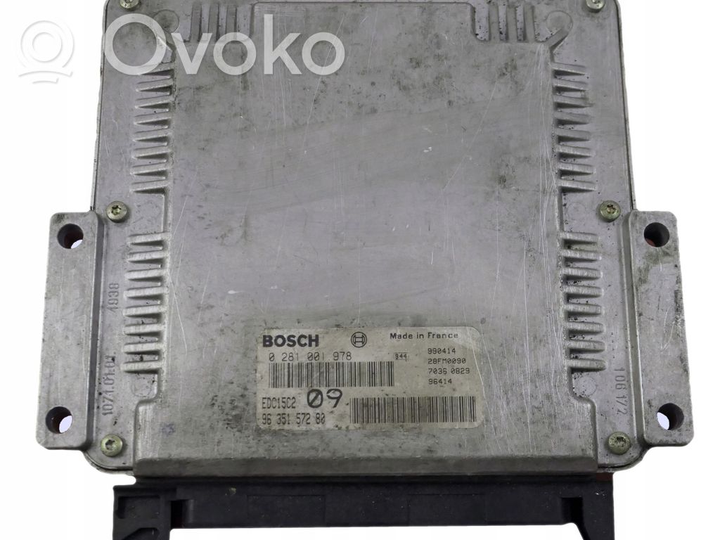 Engine control unit/module   9635157280,0281001978
