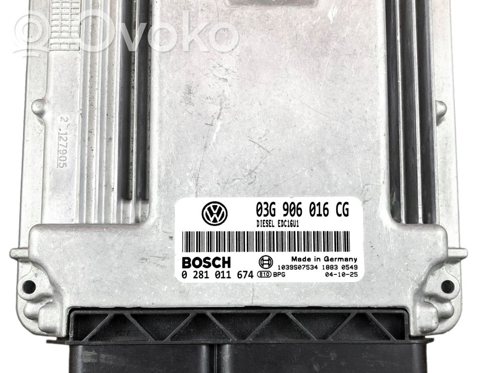 Engine control unit/module   03G906016CG,0281011674