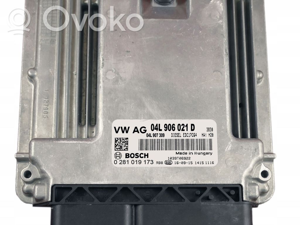 Engine control unit/module   04L906021D,0281019173