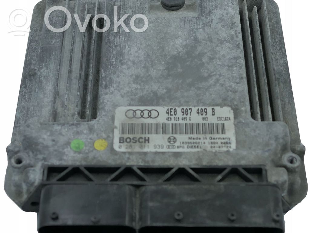 Engine control unit/module   4E0907407B,0281011939,EDC16C4