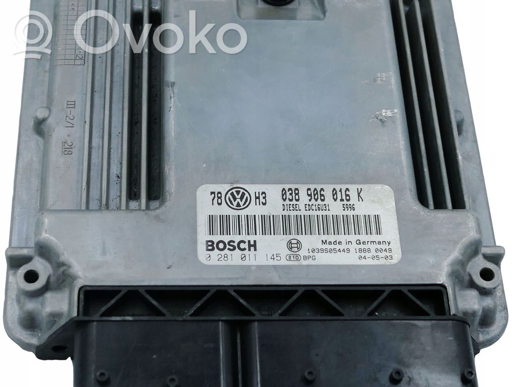 Engine control unit/module   038906016K,0281011145