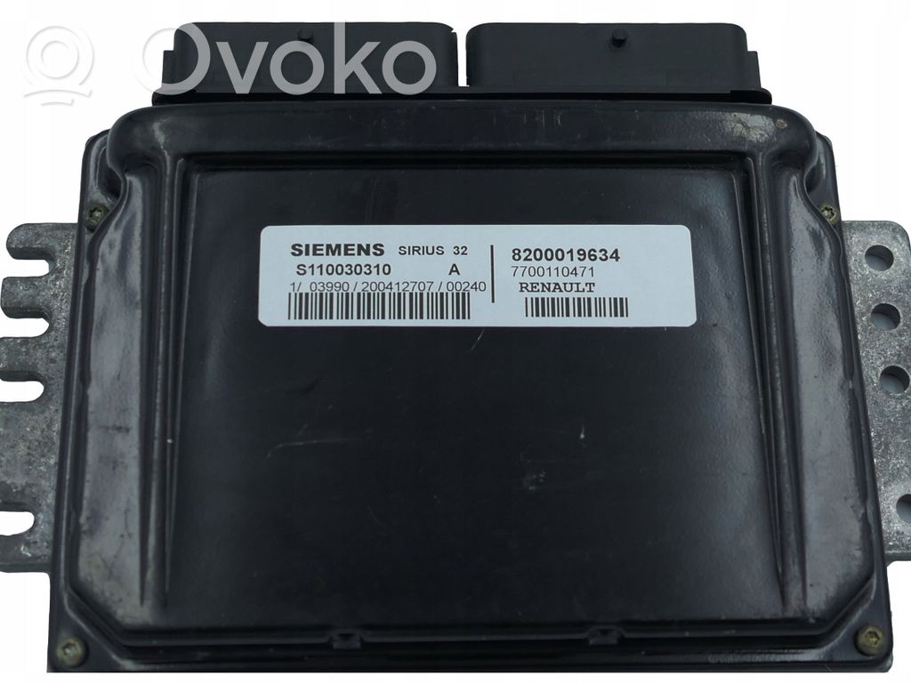 Engine control unit/module   8200019634,S110030310,S110030310A