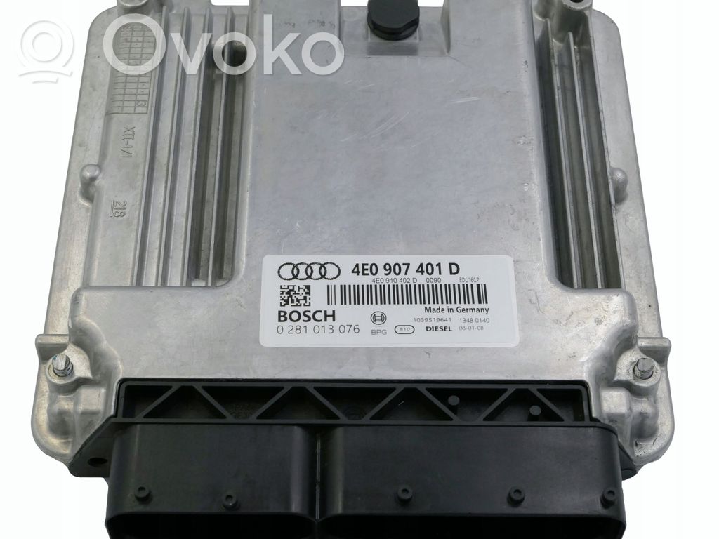 Moottorin ohjainlaite/moduuli   4E0907401D,0281013076