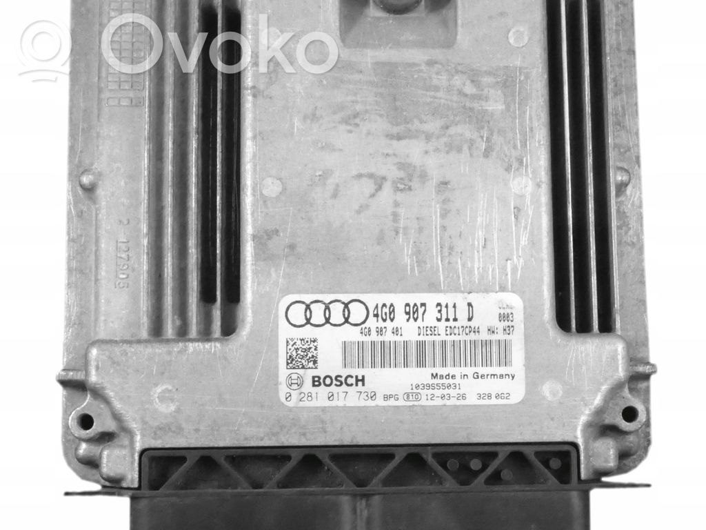 Engine control unit/module   4G0907311D,0281017730
