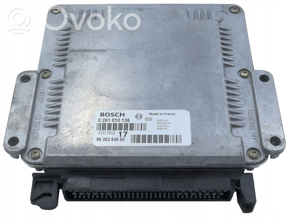 Engine control unit/module   9636254580,0281010135