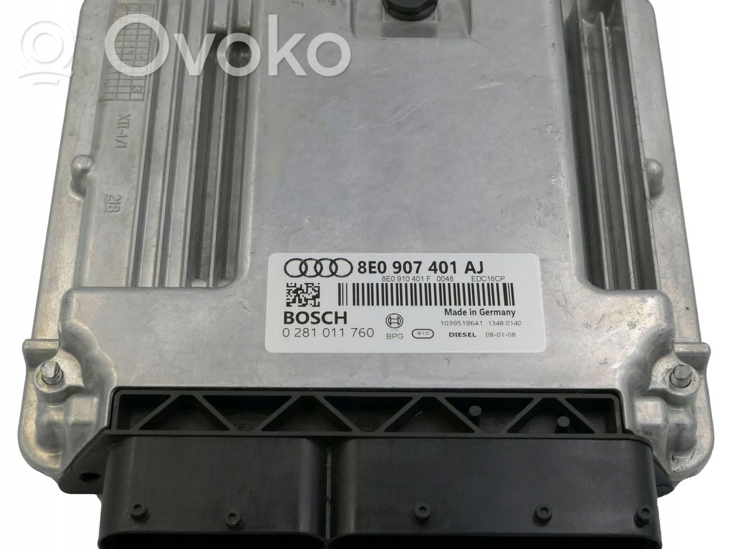 Engine control unit/module   8E0907401AJ,0281011760