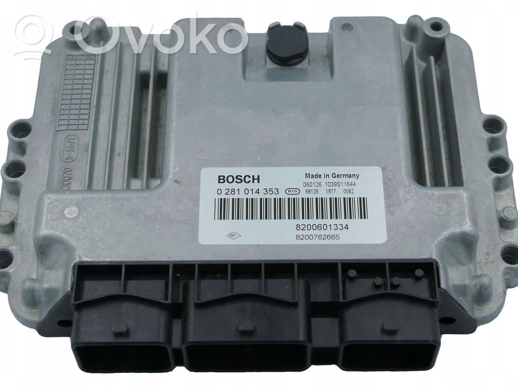 Engine control unit/module   8200762665,0281014353,8200601334