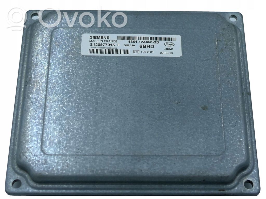 Engine control unit/module   S120977015F,4S6112A650SD,6BHD,S120977015F