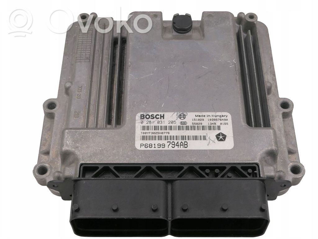 Engine control unit/module   P68199794AB,0281031205