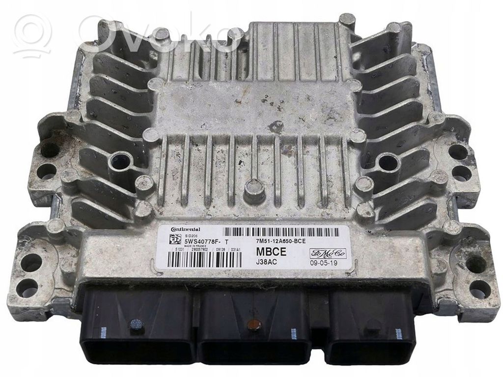 Engine control unit/module   7M5112A650BCE,5WS40778F