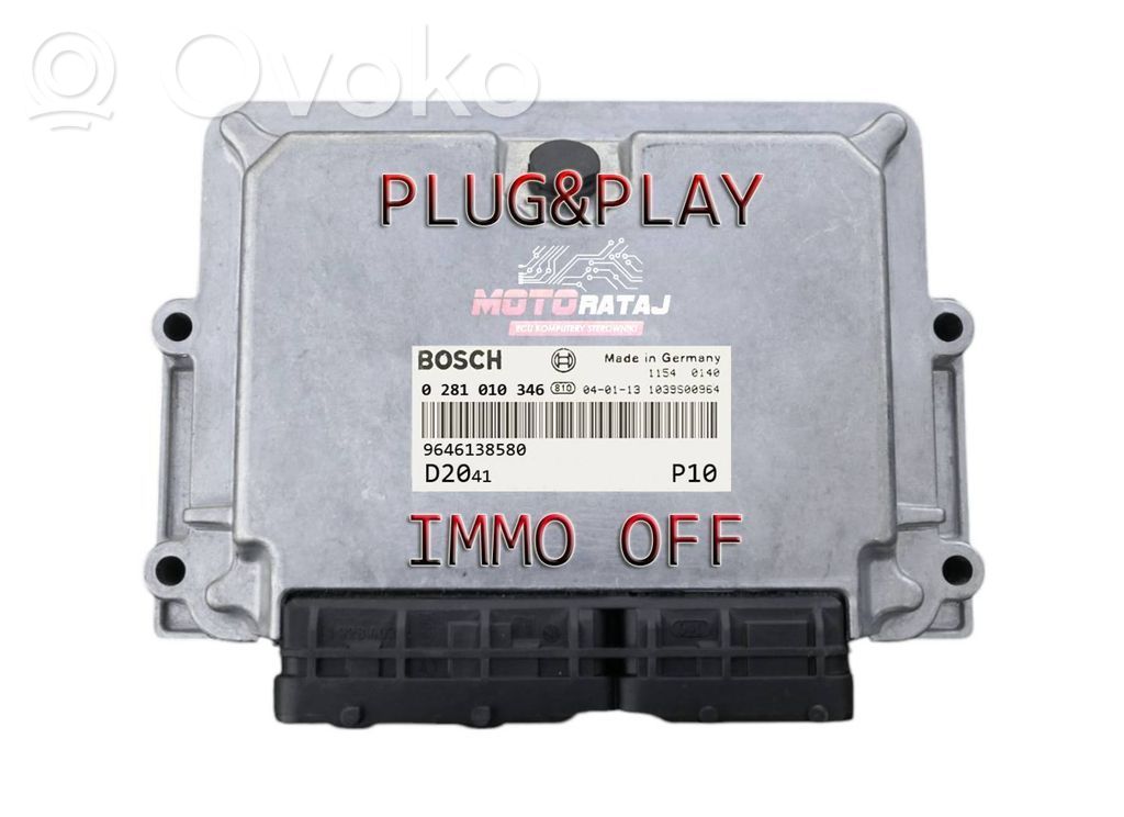 Engine control unit/module   9646138580,0281010346,D2041