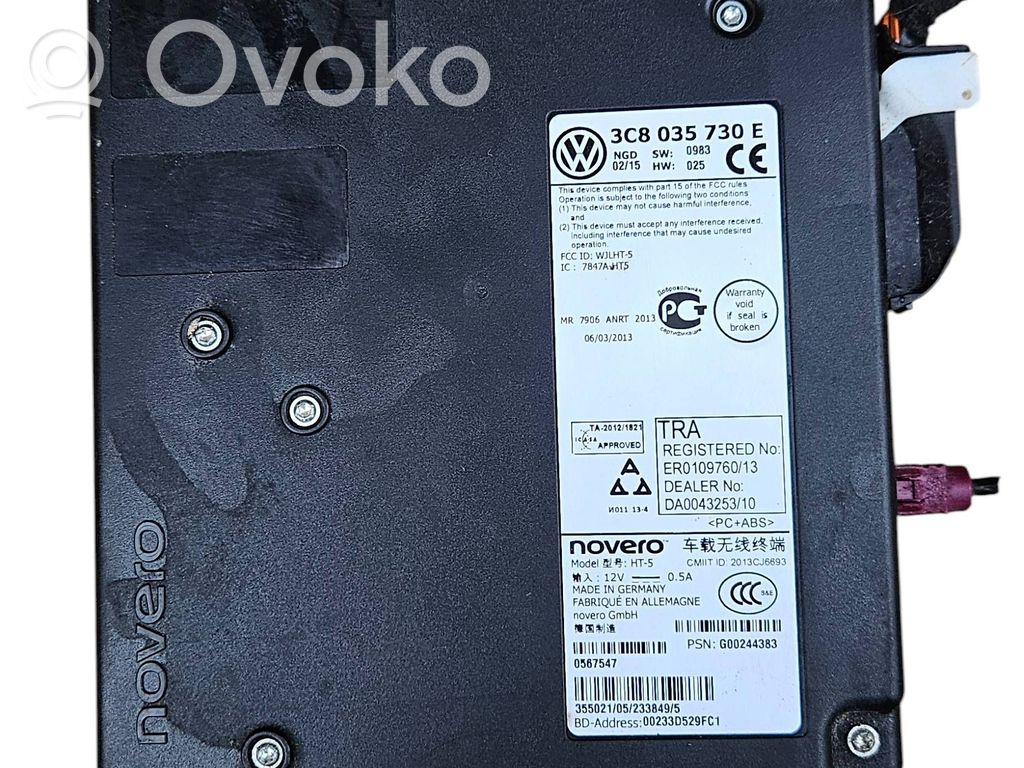 Volkswagen PASSAT B7 Bluetooth control unit module 