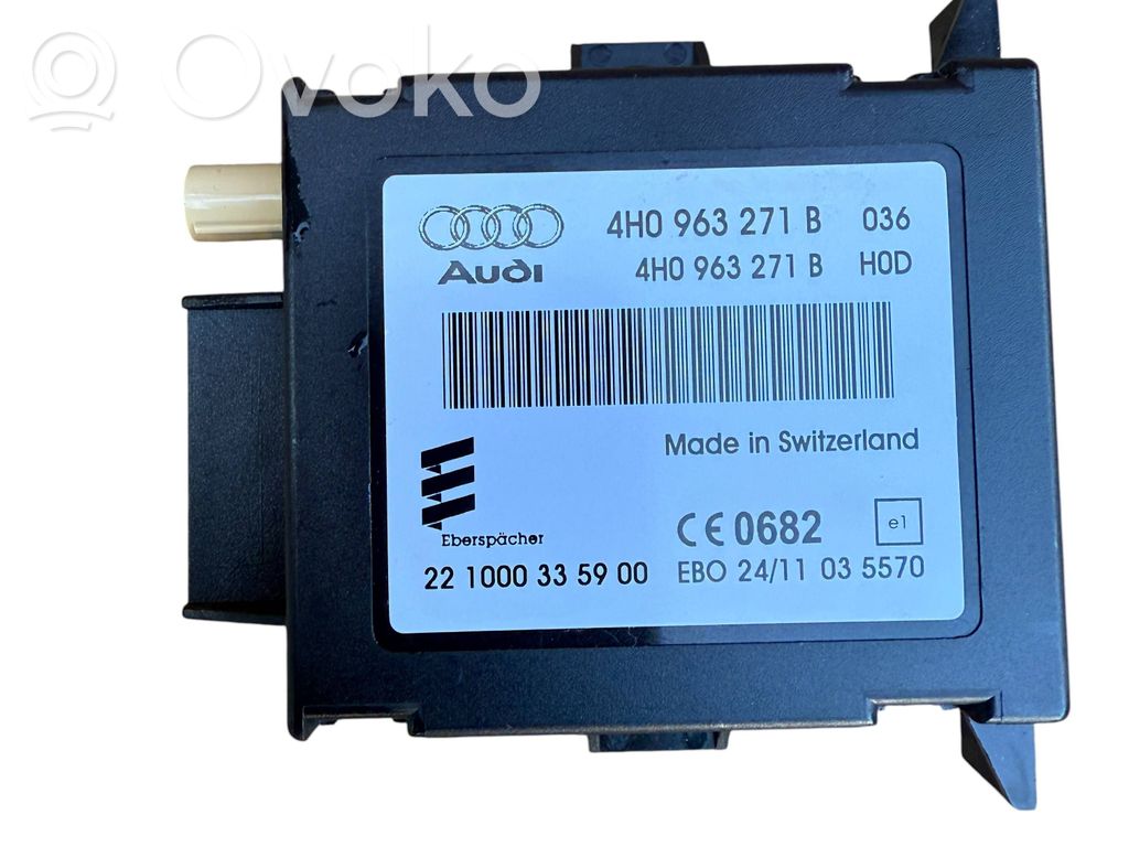 Audi A6 S6 C7 4G Unité de commande chauffage Webasto 