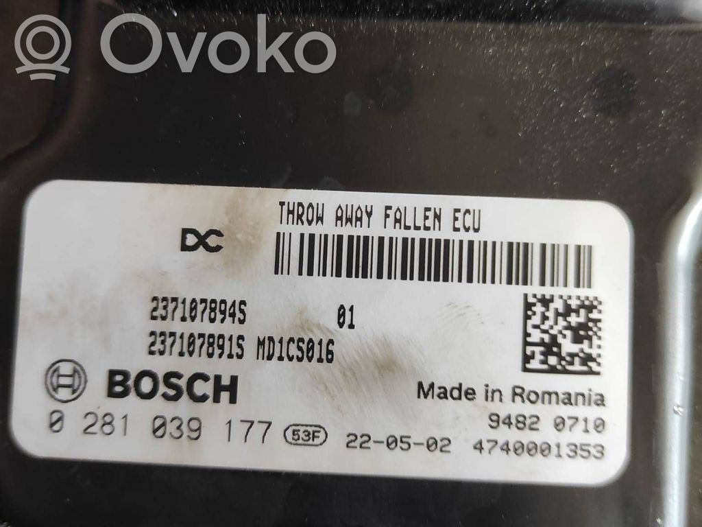 Engine control unit/module   237107894S,237107891S,0281039177